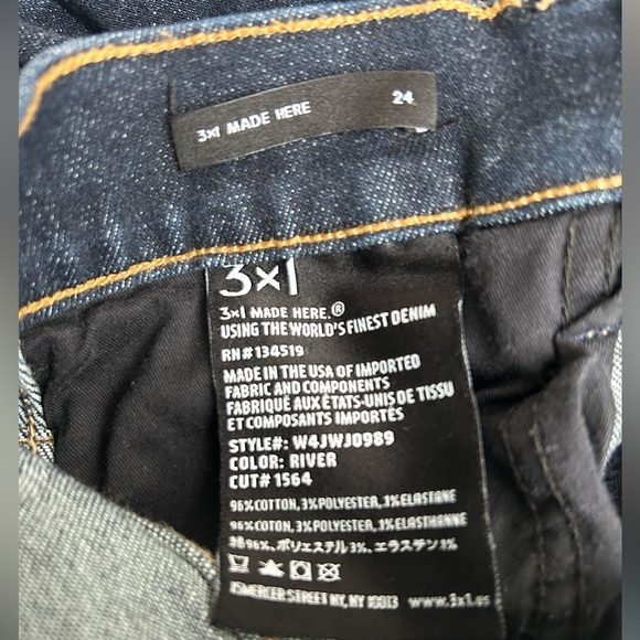 Petite High-waisted Dark wash Straight Jeans - Picture 3 of 9